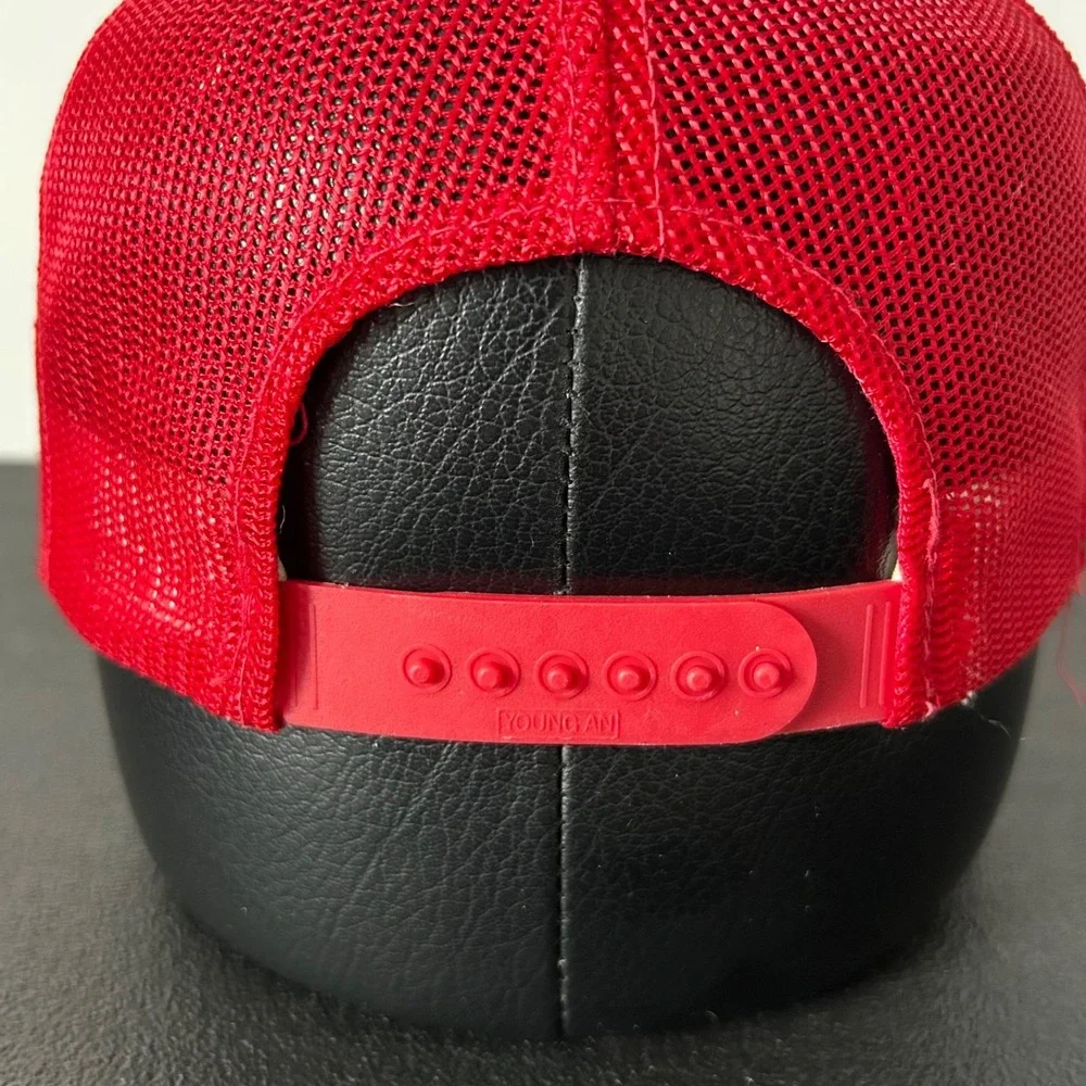 Vintage 80s Car Quest Trucker Hat Cap Snap‎ Back Adjustable Red Blue NFL Adult